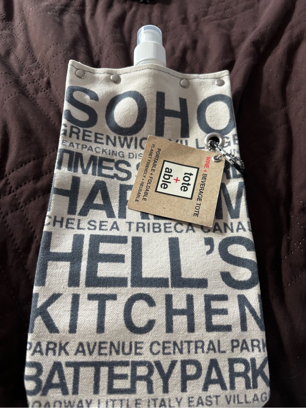 Reusable Beverage Tote in Natural Canvas